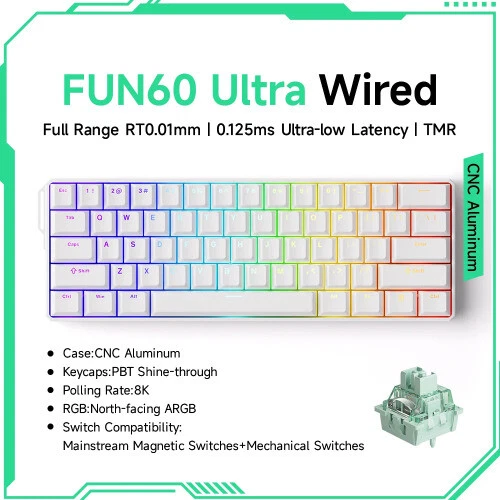 Mechanical Gaming Keyboard with Magnetic Switch 60% Rapid Trigger Design