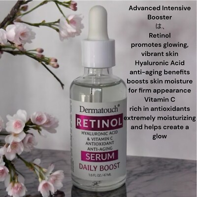DERMATOUCH ANTIAGING FACE SERUM Retinol Hyaluronic Acid&Vitamin C Antioxidant 