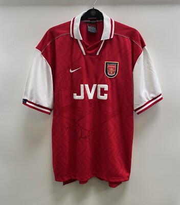 Arsenal Ian Wright Signed Home Football Shirt 1996/98 Adults XXL