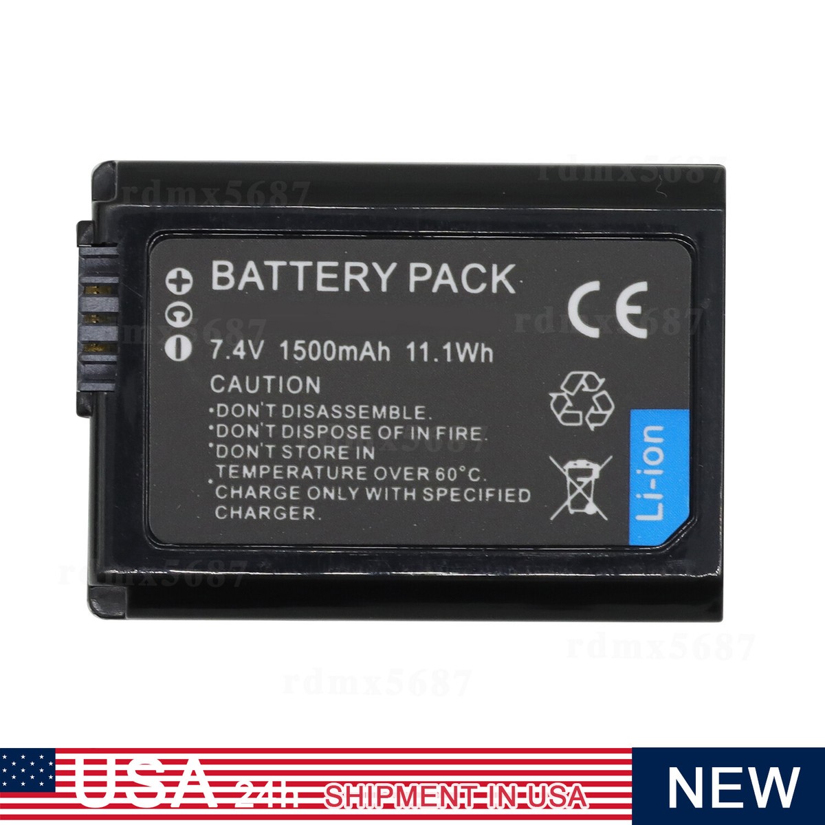 1500mAh NP-FW50 Battery For Sony Alpha a6400 ILCE-6400/ILCE-6400L