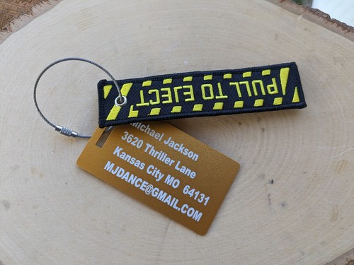 LUGGAGE TAGS ID TAGS Personalized ENGRAVED LUGGAGE TAG STRAP Backpack Travel - Picture 4 of 4