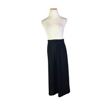 Vintage Talbots Petites Size 6P Black Velvet Skirt Made in USA