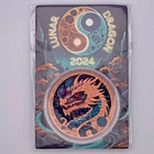 2024 Lunar Dragon Colorized 33g .999 Copper Round Only 25,000 Minted