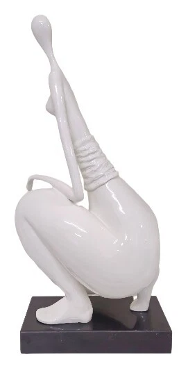 Statua Scultura Donna AMBIENTI GLAMOUR White Woman con base in Marmo, fotografia 7 di 7