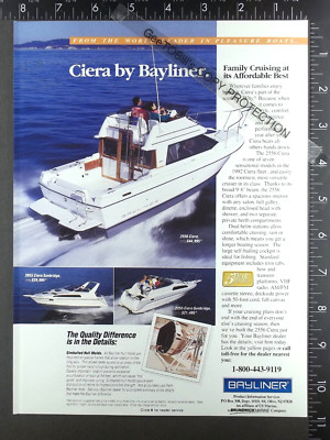 1991 ADVERTISING for Bayliner 25 2556 2855 2255 Ciera Sunbridge motor yacht boat
