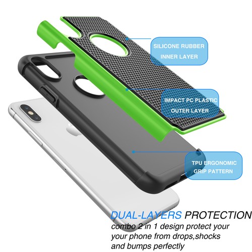For iPhone XS Max Case / iPhone X Shockproof Hybrid Rugged Cases Phone Cover - Photo 27 sur 50