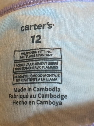 Ensemble pyjama long Carter’s grande fille taille 12 pastel arc-en-ciel doublé polaire licorne - Photo 9/11