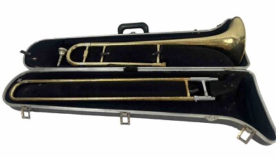 Elkhart Blessing Scholastic Trombone with Case & Conn Mouthpiece 12 C Working