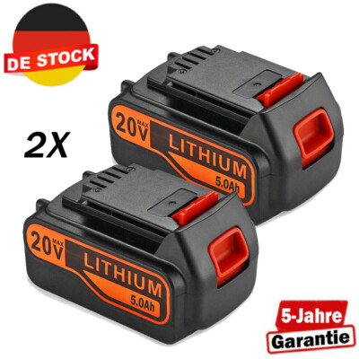 2X Neu 20V 5.0AH Li-Ion LBXR20  Akku für Black & Decker MAX Matrix LCS1620 LBX20
