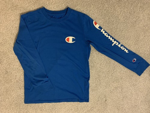 Champion Lot of 3 Boys Size Medium Hooded Sweatshirt, 2 Long Sleeved Tees - Picture 3 of 4