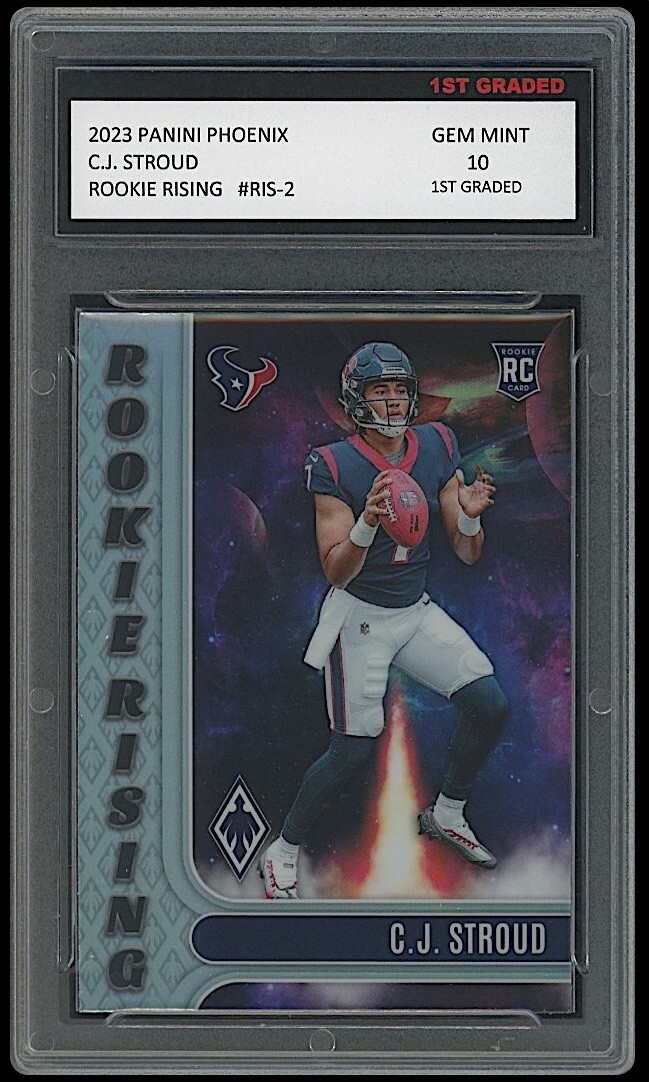 CJ Stroud 2023 Panini Phoenix Rising 1st Graded 10 NFL Rookie Card C.J.  Texans