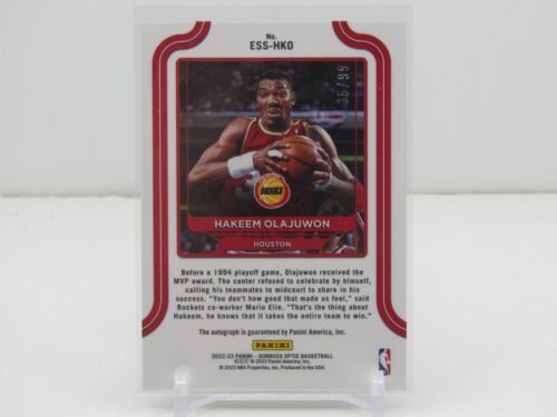 ¡AUTÓGRAFO ÓPTICO DONRUSS HAKEEM OLAJUWON 2022-23 AUTO! #35/99! ¡COHETES HOUSTON! - Imagen 2 de 2
