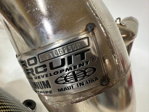 2002 YZ250 Pro Circuit Ti-2 Shorty Carbon Fiber Titanium & Platinum Pipe SET - Picture 5 of 16