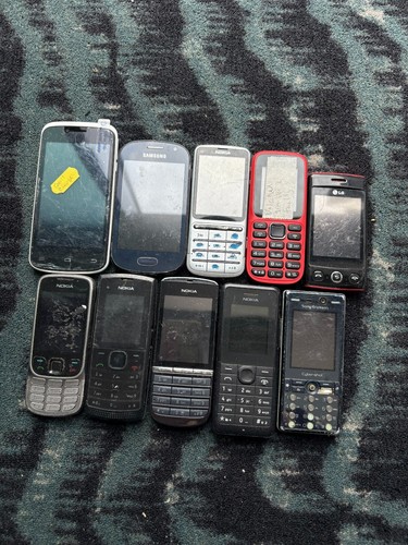 Job Lot 218 - 10x Untested Mixed Models Faulty Mobile Phones Spares Repairs