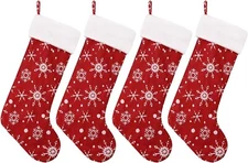 4 Pcs Classic Christmas Stocking for Home Decoration, Gift,Added Holiday Spirit