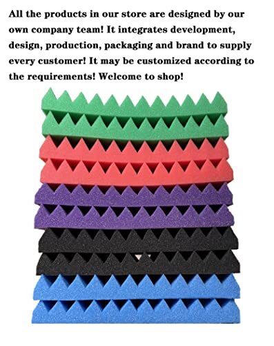 52 PACK Acoustic Foam Panels 12”×12”×1” Indoor 12"X 12"X 1" Black /Purple - Picture 7 of 7