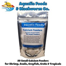 Calcium Feeders, 50 Small Discs for Shrimp, Snails, Crabs, Crayfish  Tropicals