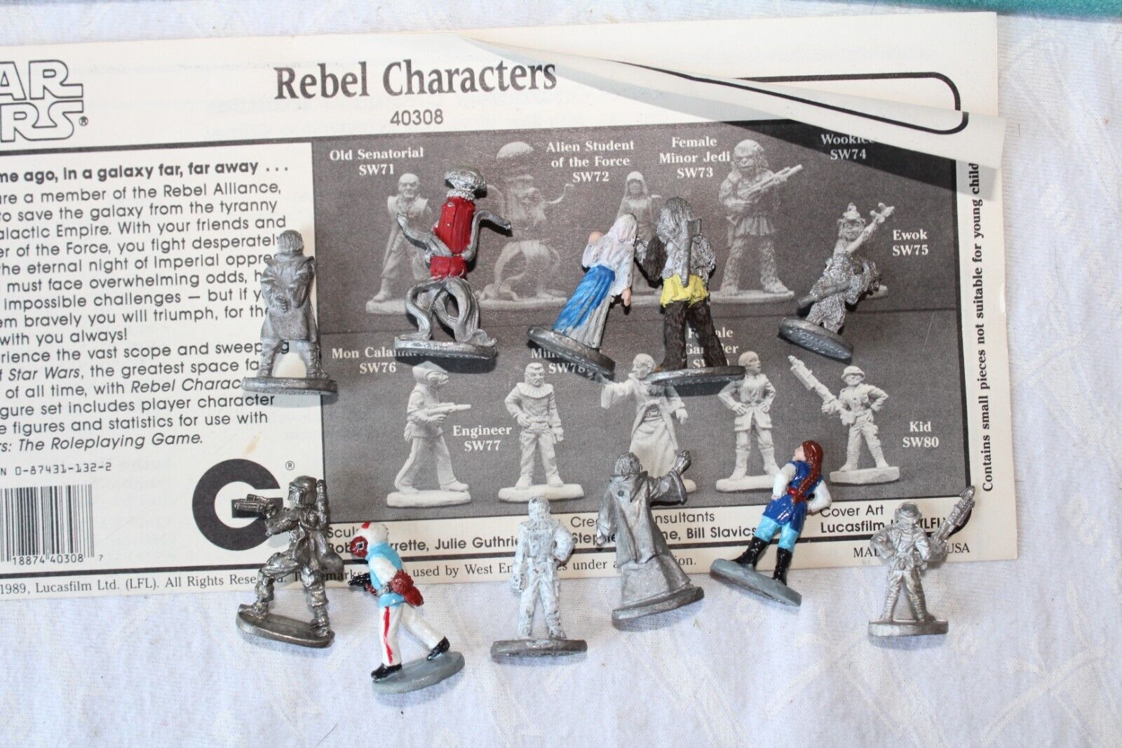 1988 West End Games Star Wars Grenadier Models 25mm Metal Figure Set -  Bounty Hunter Adventure Set