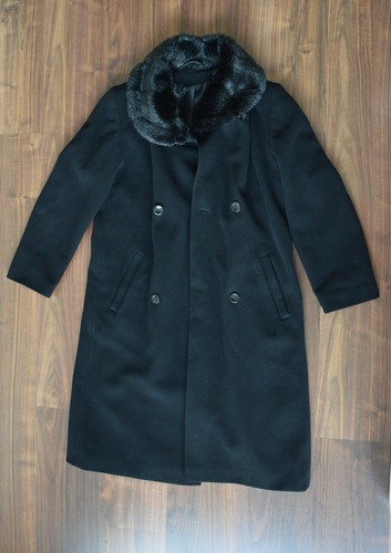 Damen Winter Mantel schwarz gr. 20 XL Kaschmir Schurwolle Cashmere - Bild 5 von 6