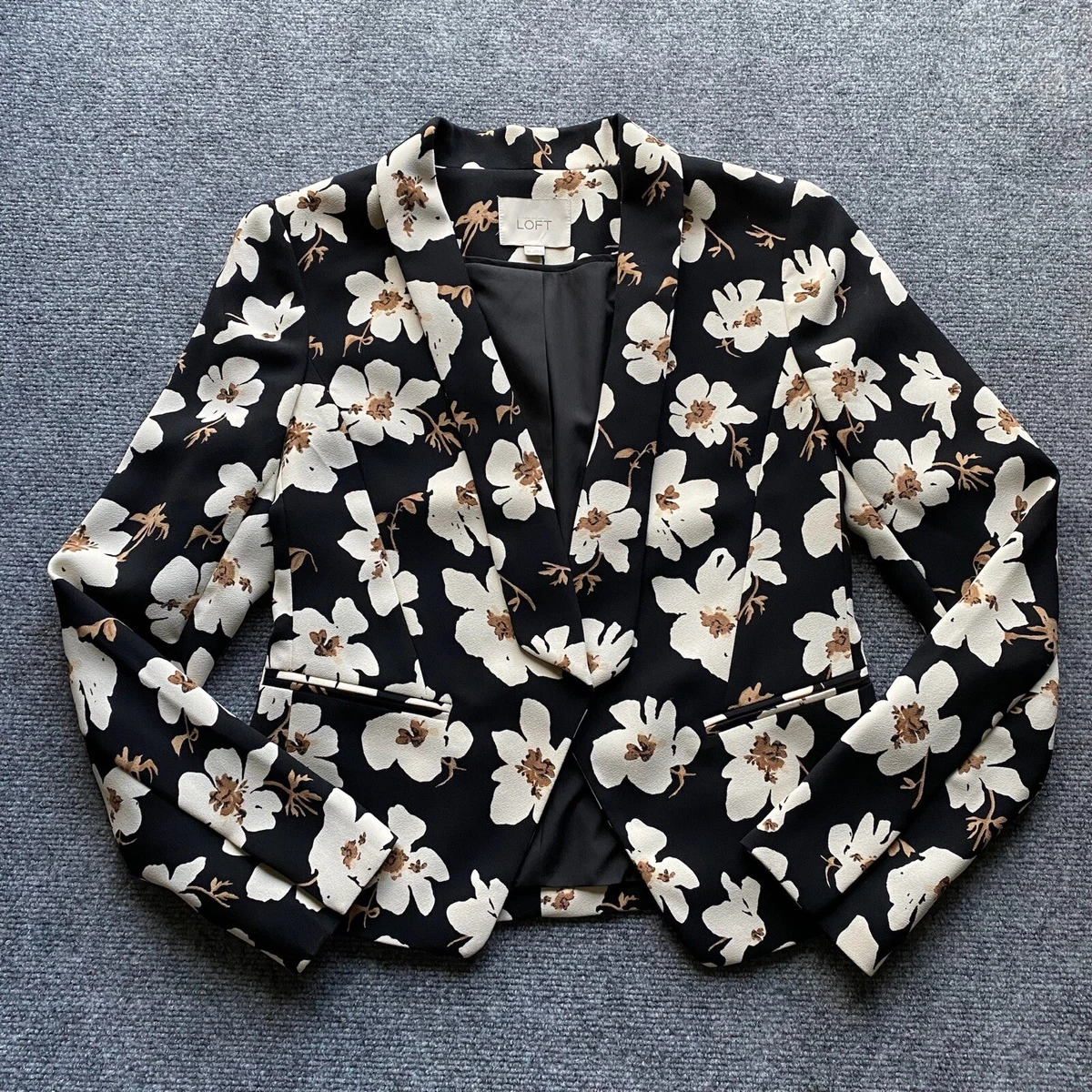 Loft Ann Taylor Jacket Womens Size Extra Small Floral Blazer