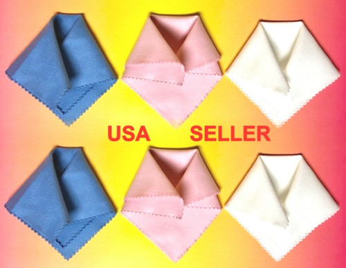 6 pc RWB MICROFIBER CLEANING CLOTH - Ipad Ipod Tablet Laptop Iphone LED Screen - Picture 2 of 8