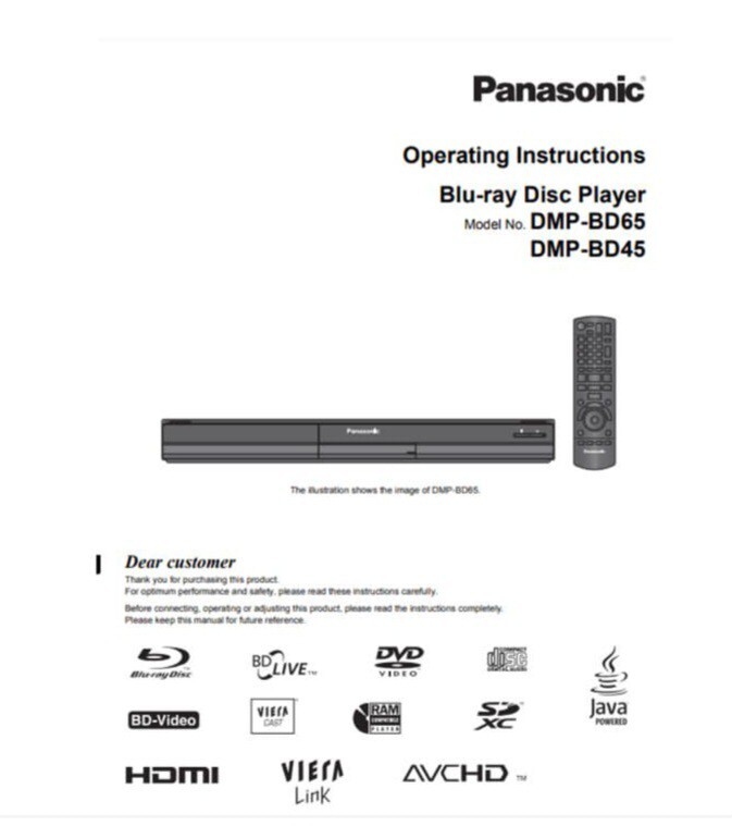 Panasonic DMP-BD65 Blu-Ray Player for sale online | eBay