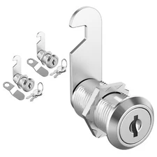 2 Pack Cabinet Locks, 1-1/8" Cam Lock Keyed Alike, Mailbox lock Secure Drawer...