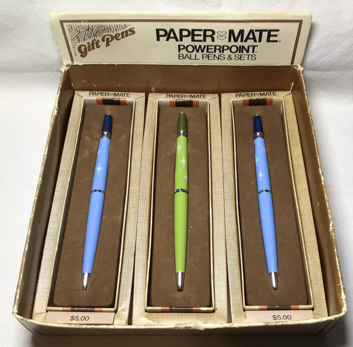 Paper Mate Capri Ball Pens Three In Original Boxes And Display New Old Stock