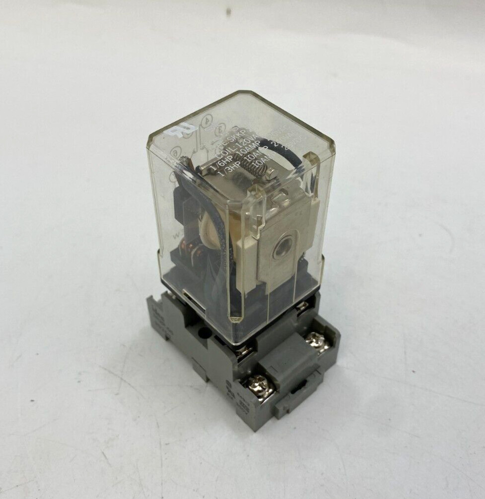 Sky SKKP-2C Ice Cube Relay w/ SR2P-05 Socket Base 10A 8-Pin Coil 120V 10A 300V