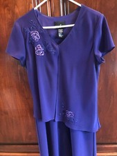 Positive Attitude Women's Formal Purple Dress - Size 14
