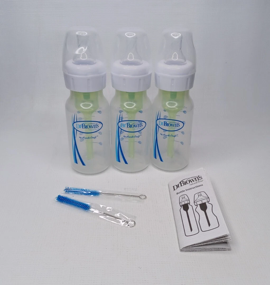 Dr Brown's Natural Flow 4 oz PP Options Baby Bottle 3 Pack New