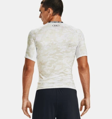Under Armour HG Mens Armour Short Sleeve White Camo Training Sport Fitness - Bild 1 von 2