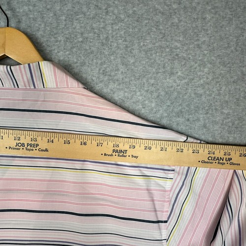 SouthPole Shirt Mens XL Pink Stripe Short Sleeve Button Up Authentic Collection - Picture 10 of 11