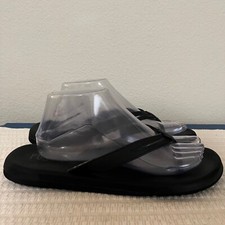 Flojos Womens Black Memory Foam Slip On Flip Flop Sandals Size 10