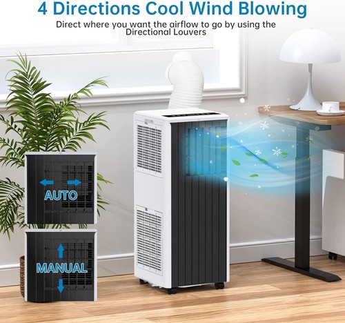 ✅8000 BTUs Portable Air Conditioner AC Unit with LED Dehumidifier Fan Window Kit - Picture 3 of 9