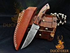 8" Long Damascus knife Handmade Damascus steel Hunting Knife Fixed Blade Knife