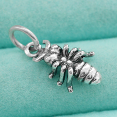 925 Sterling Silver 3D Ant Pendant Charm Insect Nature Lover Dainty For Necklace