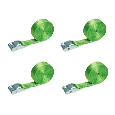 4x LOADCARE Klemmschlossgurt Befestigungsriemen einteilig grün 350daN 4m Spanng.