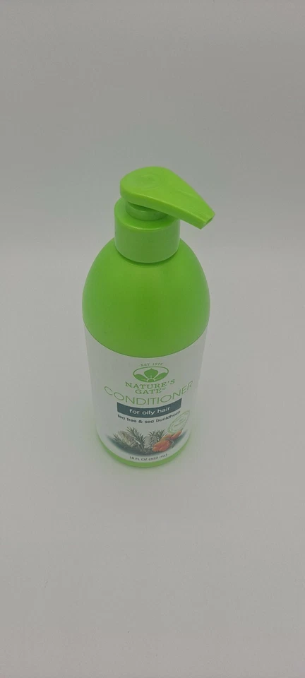 Nature's Gate Conditioner Pump 18oz For Oily Hair Tea Tree and Sea Buckthorn - Image 2 of 3