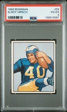 1950 Bowman Elroy Hirsch Rookie Card PSA VG - EX 4. rookie card picture