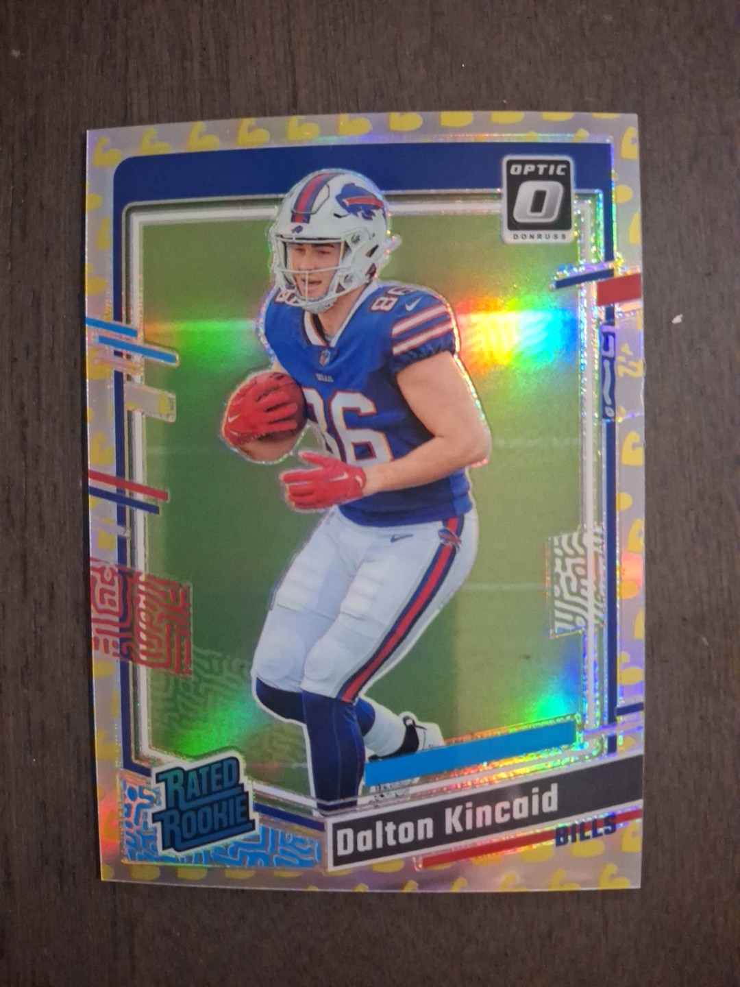 2023 Panini Donruss Optic-Rated Rookie Dalton Kincaid #211 Flex Prizm /149 (RC)