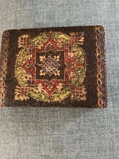 19th C. PRIMITIVE SALT BOX WOOD VICTORIAN ERA HANGING SIT ANTIQUE PATINA