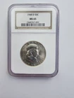 SILVER 1948 D MS65 FRANKLIN HALF DOLLAR GRADED NGC 50C D MINT 90% AG COIN