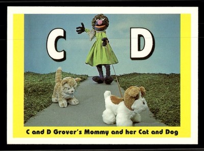 1992 Idolmaker Sesame Street #24 C and D Grover's Mommy and her Cat and Dog