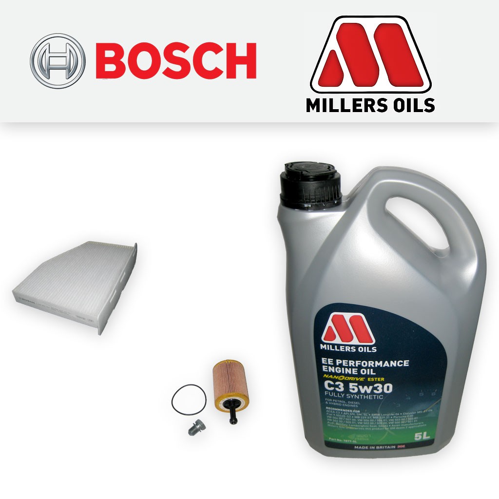 SERVICE KIT for AUDI A3 (8P) 1.9 TDI OIL CABIN FILTERS +5L EE OIL (2003-2012)