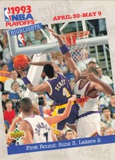 Byron Scott Lakers 1993 NBA Playoffs Highlights Upper Deck #182