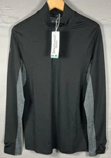 VRST Smartwool Classic Base Layer Black All Season Merino 1/4 Zip Small NWT
