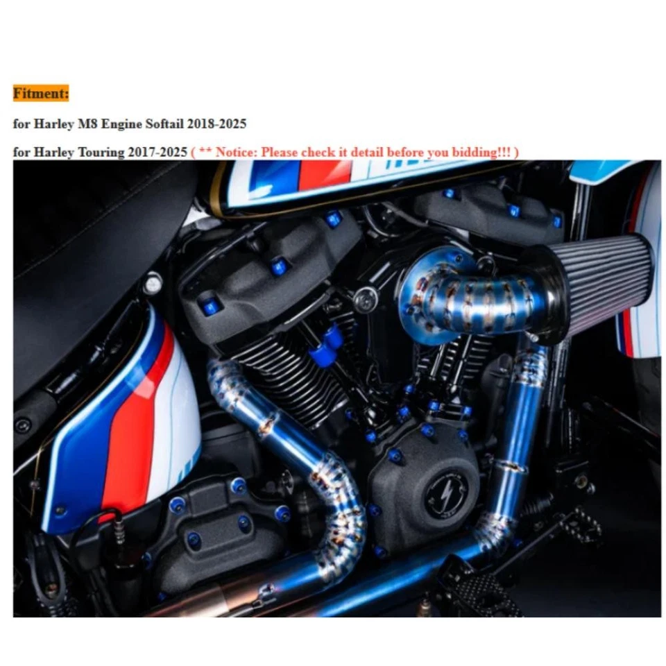 84件装发动机螺栓套件适用于Harley M8发动机软尾2018-2025 Touring 2017-2025 — 第 2/4 张图片