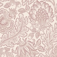 Belgravia 1113 Pink Florales Blattmuster Struktur Tapete Metallic