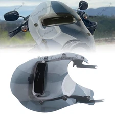 Smoke Windshield Wind Splitter For Harley Touring Road King FLHR FLHRXS 94-Up